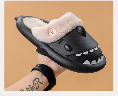 Stylish Winter Shark Slippers: Cozy Cotton Shoes for Men and Women