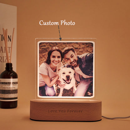 CusLuckGifts™ - Custom Photo Night Light Lamp with USB