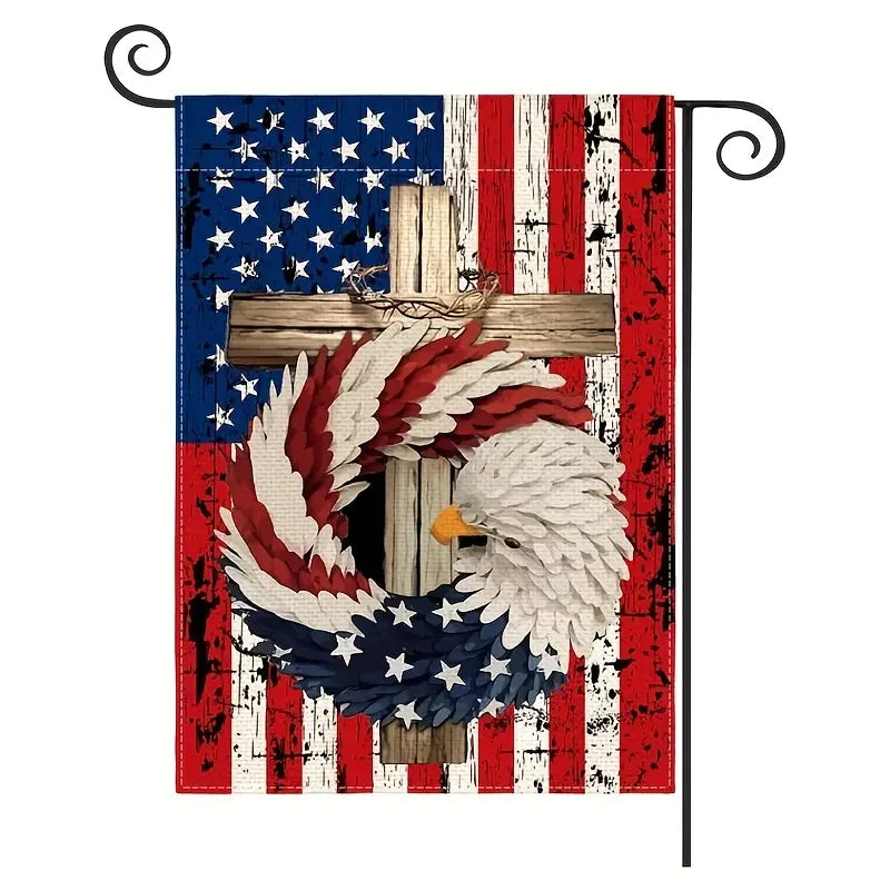 American Flag - Independence Day Linen Double-Sided Flag