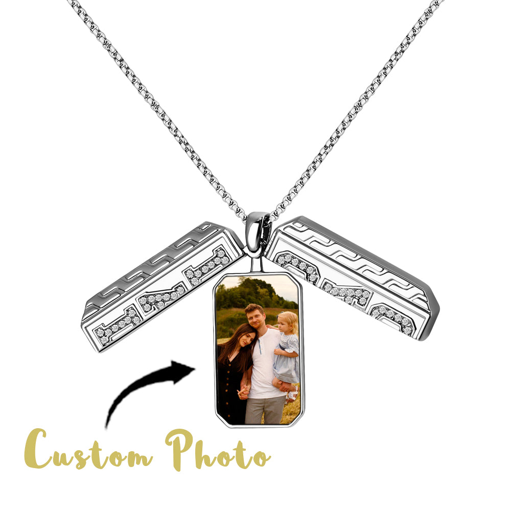 Custom Photo Pendant Necklace - Birthday Gift and Present Father's Day