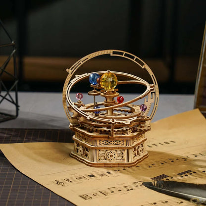 Starry Night Orrery Mechanical Music Box AMK51