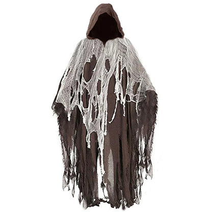 Gothic Horror Zombie Tattered Hooded Capes Unisex