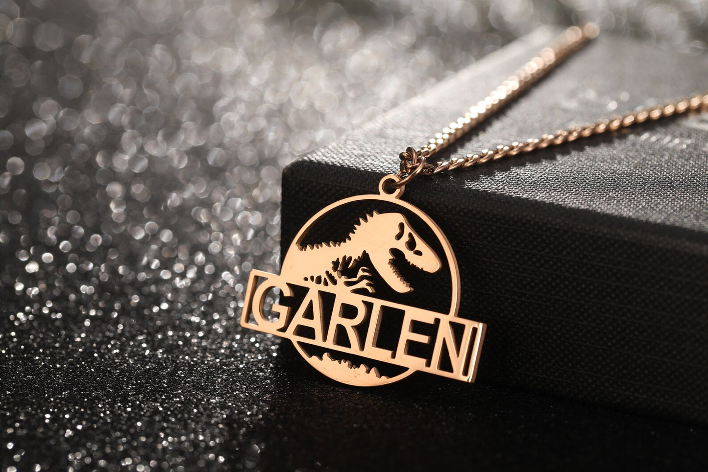 Custom Dinosaur Name Necklaces