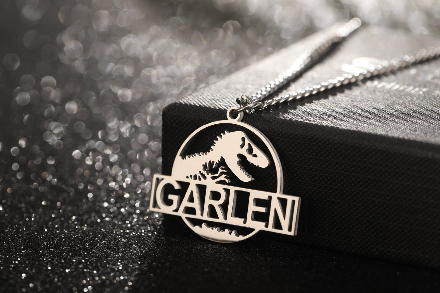 Custom Dinosaur Name Necklaces