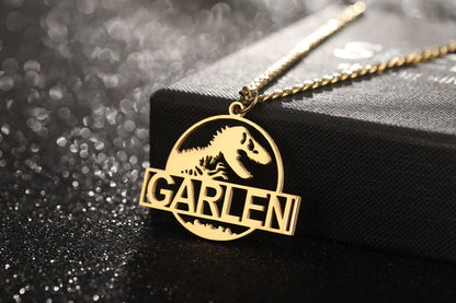 Custom Dinosaur Name Necklaces