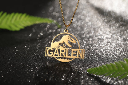 Custom Dinosaur Name Necklaces