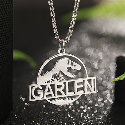 Custom Dinosaur Name Necklaces