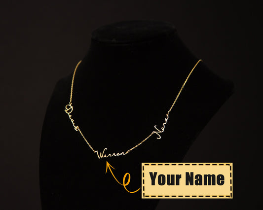 Custom Multiple Name Necklace - Handmade Jewelry Minimalist