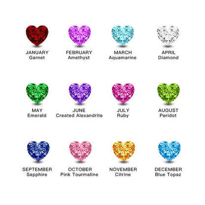 Customized Ring Heart Birthstone