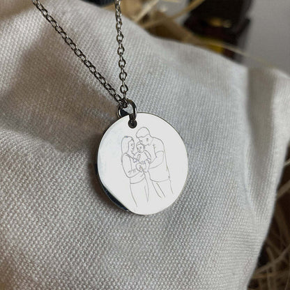 Design Your Own Line Art Engraved Necklace