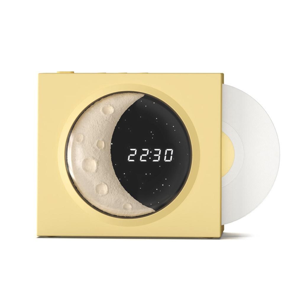 Moon Clock Speaker: Retro Vinyl Nostalgia Bluetooth Hi-Fi Player for Party Vibes!