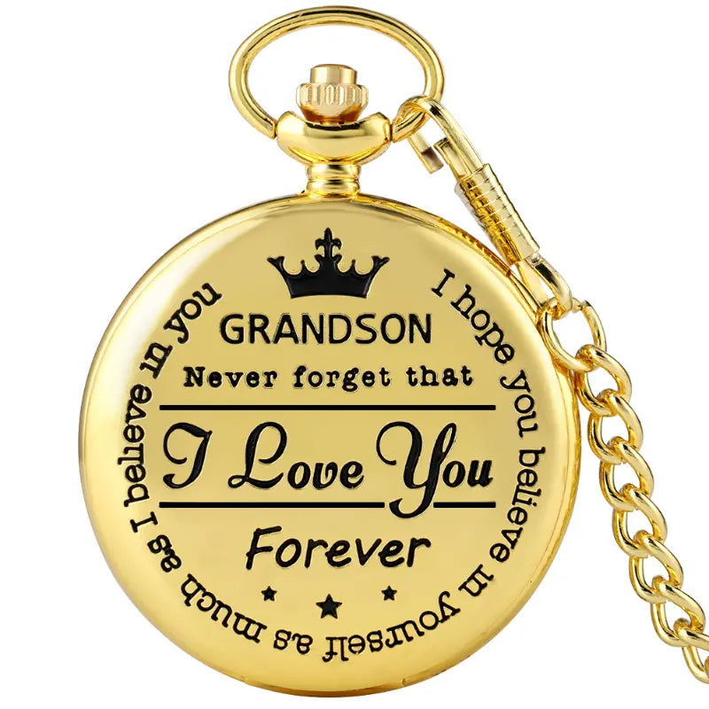 Luxury Chain Hook Pocket Watch For Grandson