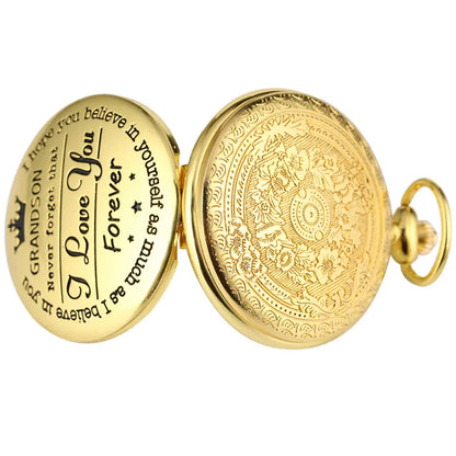 Luxury Chain Hook Pocket Watch For Grandson