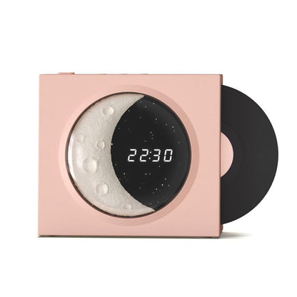 Moon Clock Speaker: Retro Vinyl Nostalgia Bluetooth Hi-Fi Player for Party Vibes!