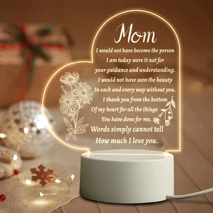 Acrylic Night Lamp Gifts For Mom