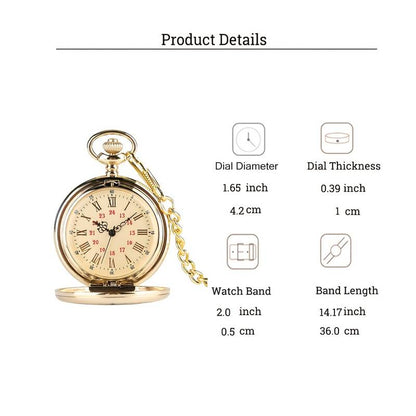 Engraved Pocket Watch Chain For Men