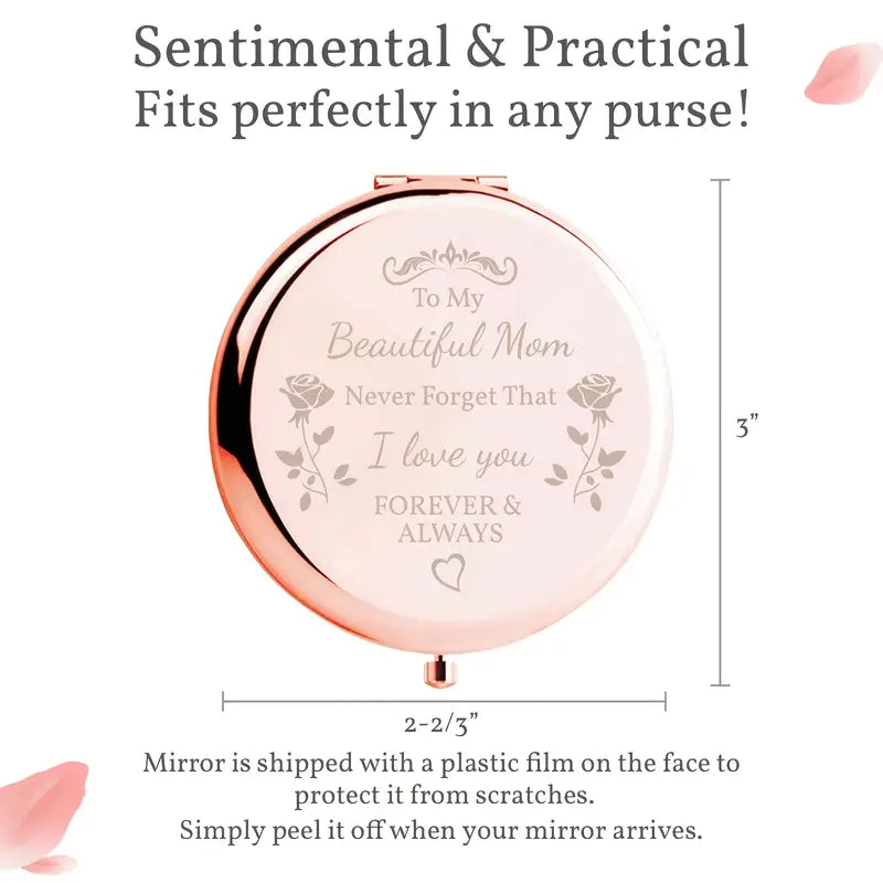 Gorgeous Rose Golden Makeup Mirror - Unique Gifts For Mom