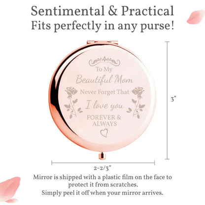 Gorgeous Rose Golden Makeup Mirror - Unique Gifts For Mom