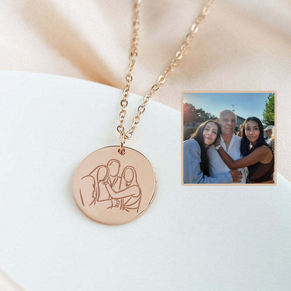 Design Your Own Line Art Engraved Necklace