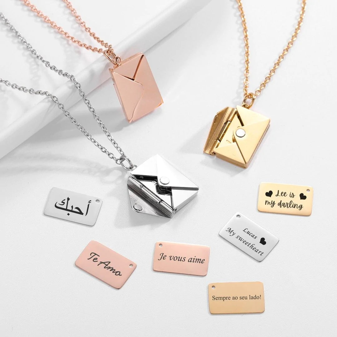 CusLuckGifts™  - PERSONALIZED LOVE LETTER NECKLACE