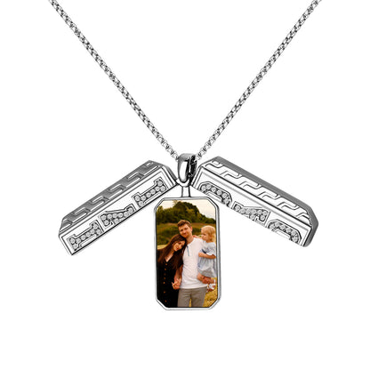 Custom Photo Pendant Necklace - Birthday Gift and Present Father's Day