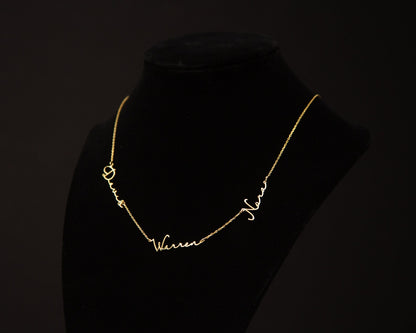 Custom Multiple Name Necklace - Handmade Jewelry Minimalist
