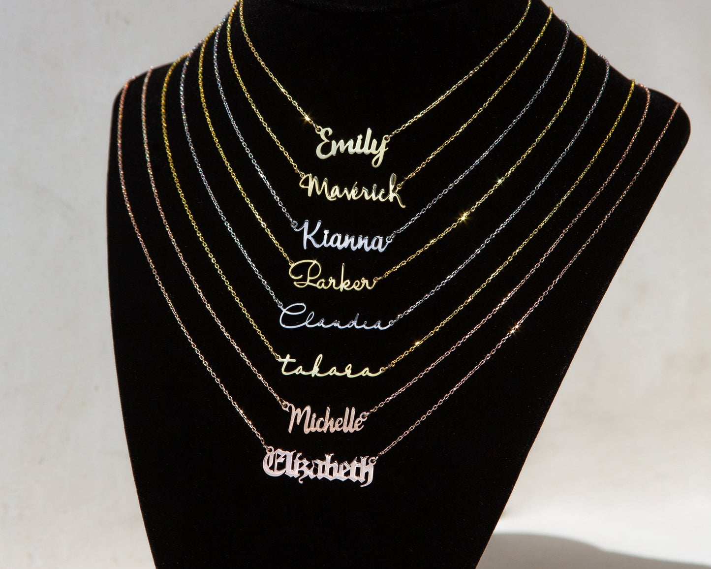 Custom Multiple Name Necklace - Handmade Jewelry Minimalist