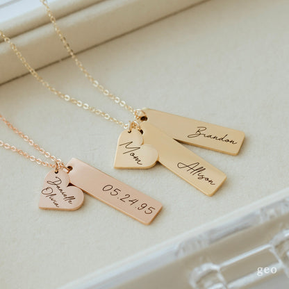 Custom Engraved Necklace - Personalized Gifts for Women