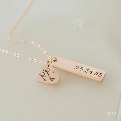 Custom Engraved Necklace - Personalized Gifts for Women