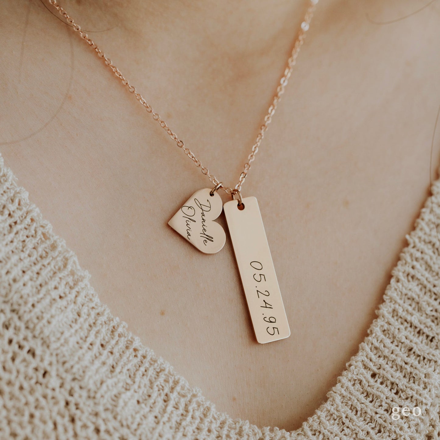 Custom Engraved Necklace - Personalized Gifts for Women