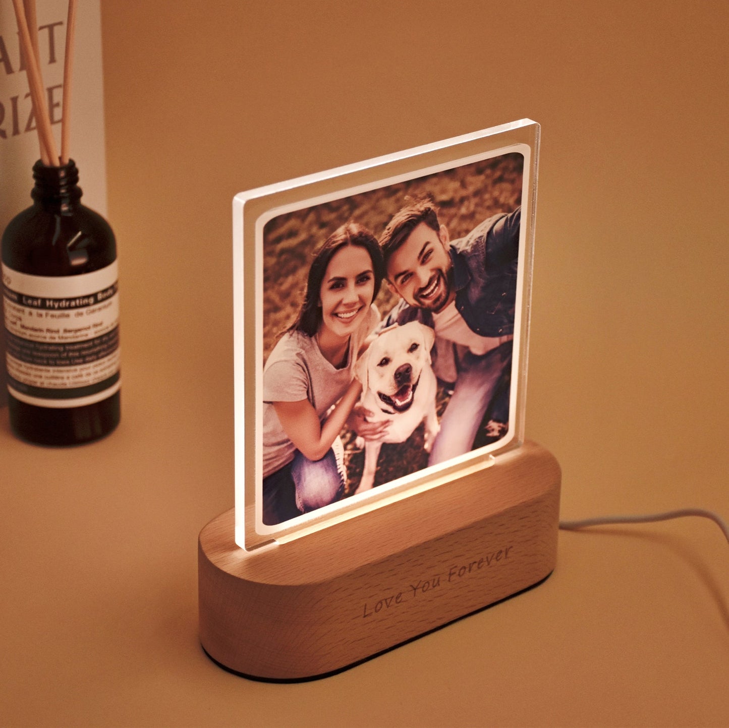 CusLuckGifts™ - Custom Photo Night Light Lamp with USB