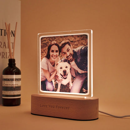 CusLuckGifts™ - Custom Photo Night Light Lamp with USB