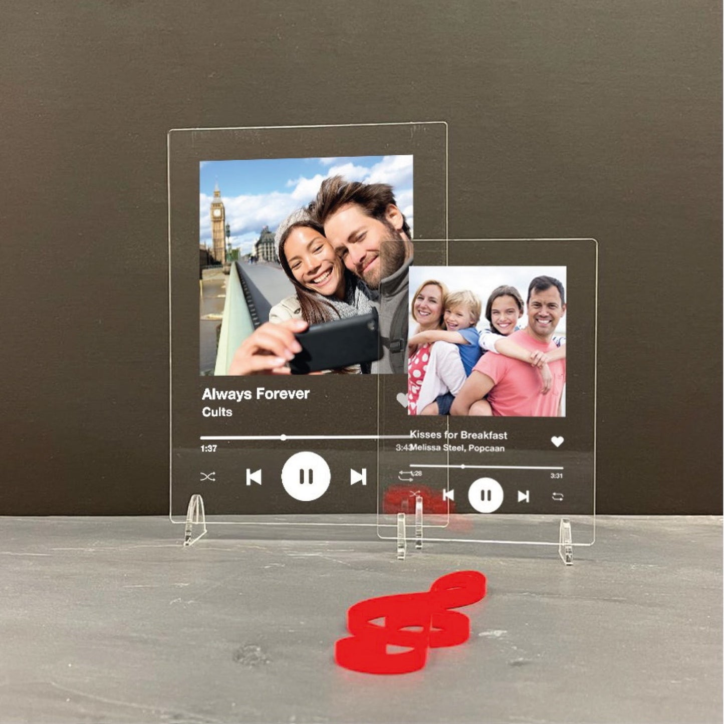 Personalised Song Plaque With Stand Any Photo / Song Any