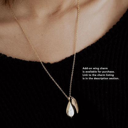 Personalized Teardrop Urn Pendant Necklace